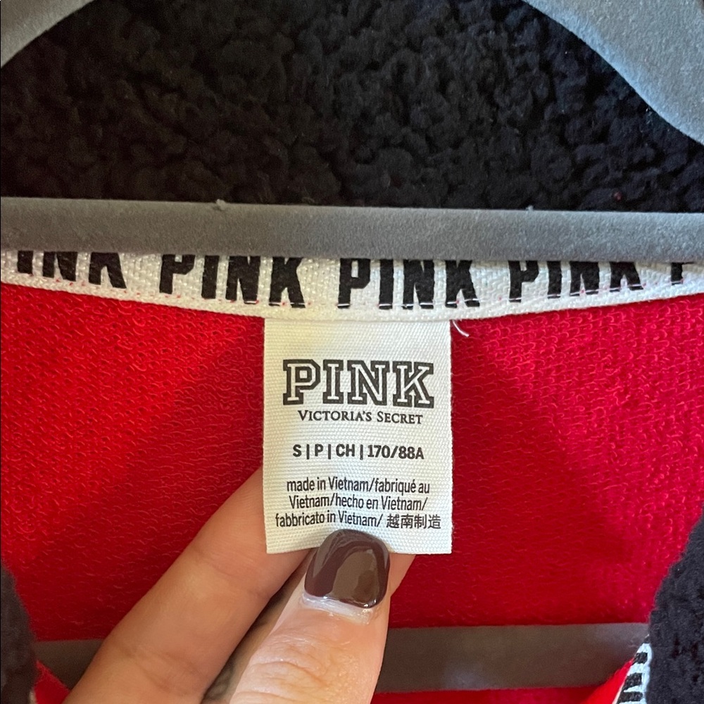 Red Victoria Secret PINK Quarter-Zip Pullover - Picture 4 of 4